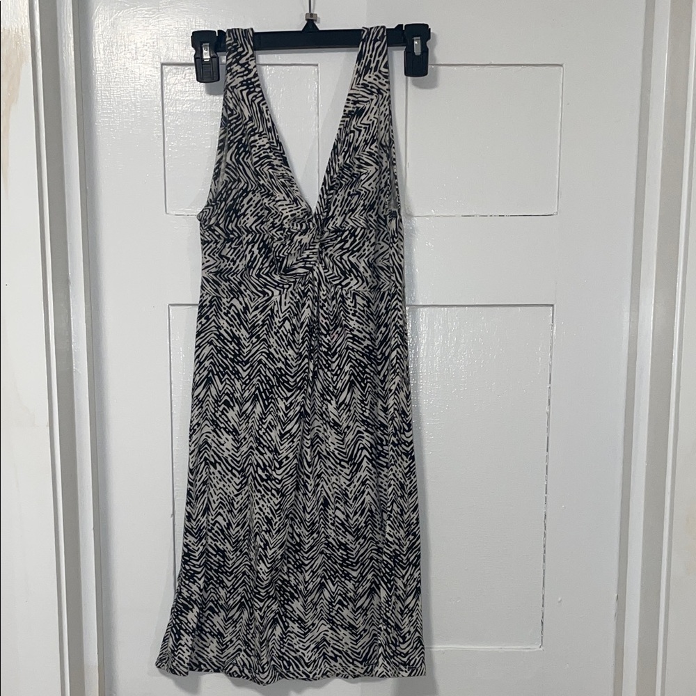 LOFT Black and White Dress